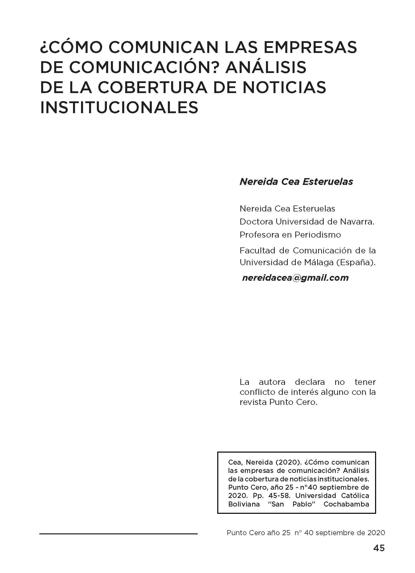 ¿Cómo comunican las empresas de comunicación? Análisis de la cobertura de noticias institucionales