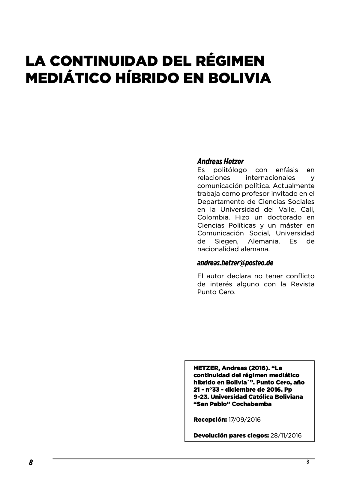 La continuidad del régimen mediático híbrido en Bolivia