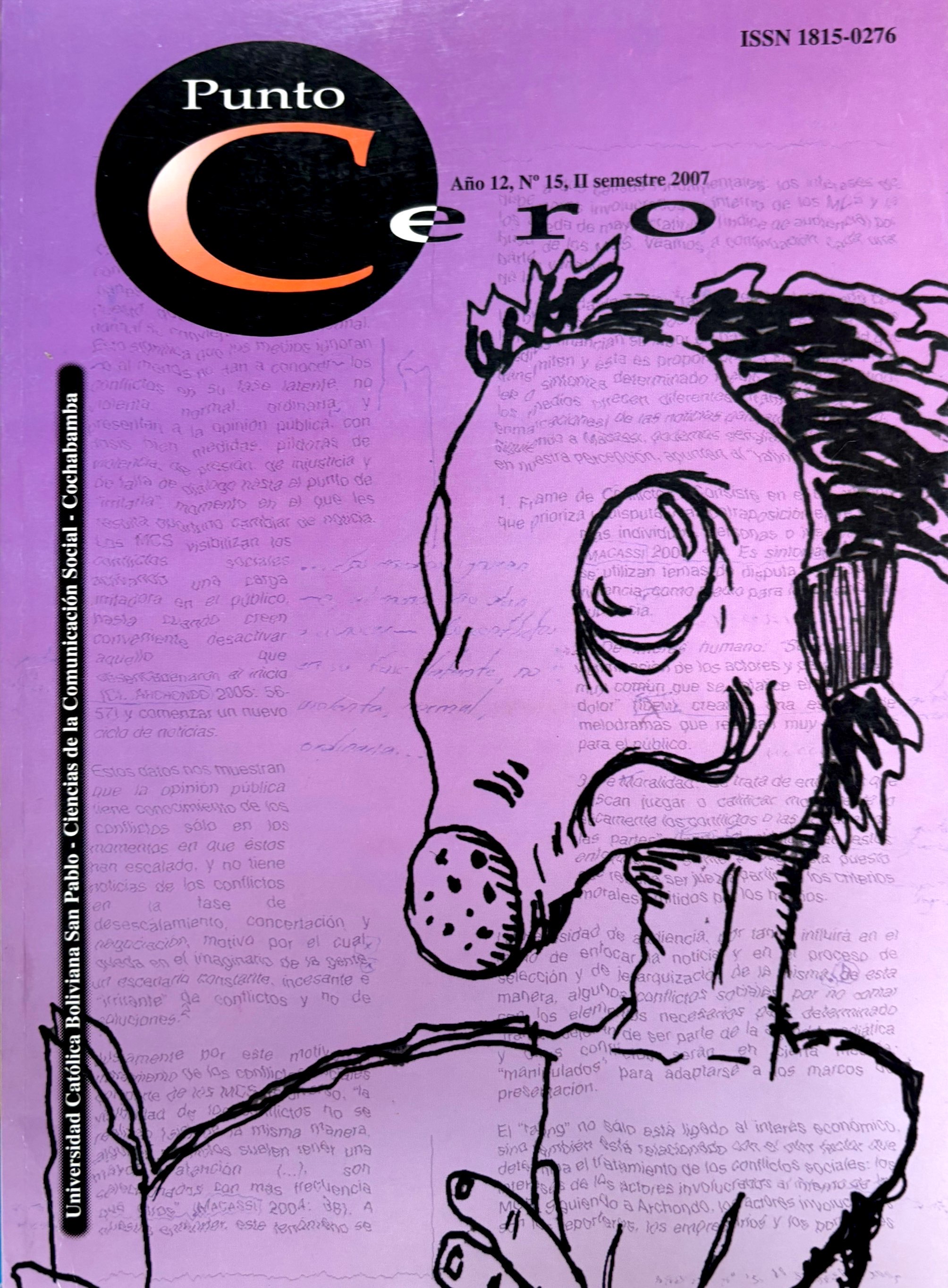 					View Vol. 12 No. 15 (2007): Revista Punto Cero No. 15
				