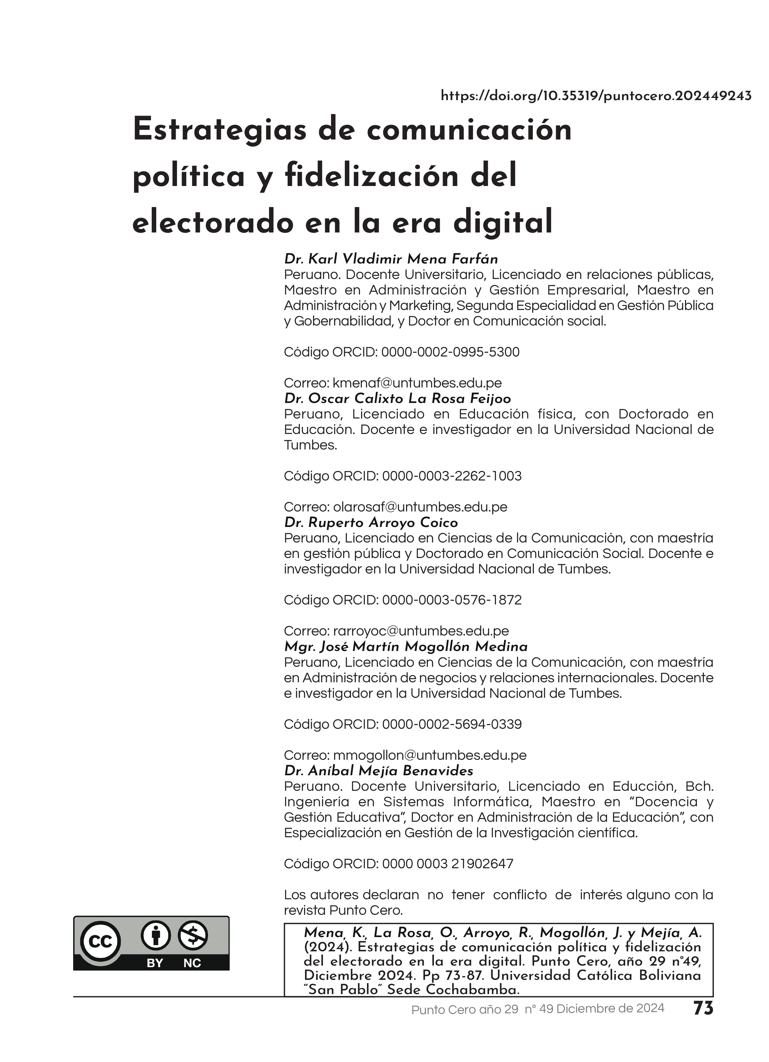 Estrategias de comunicación política