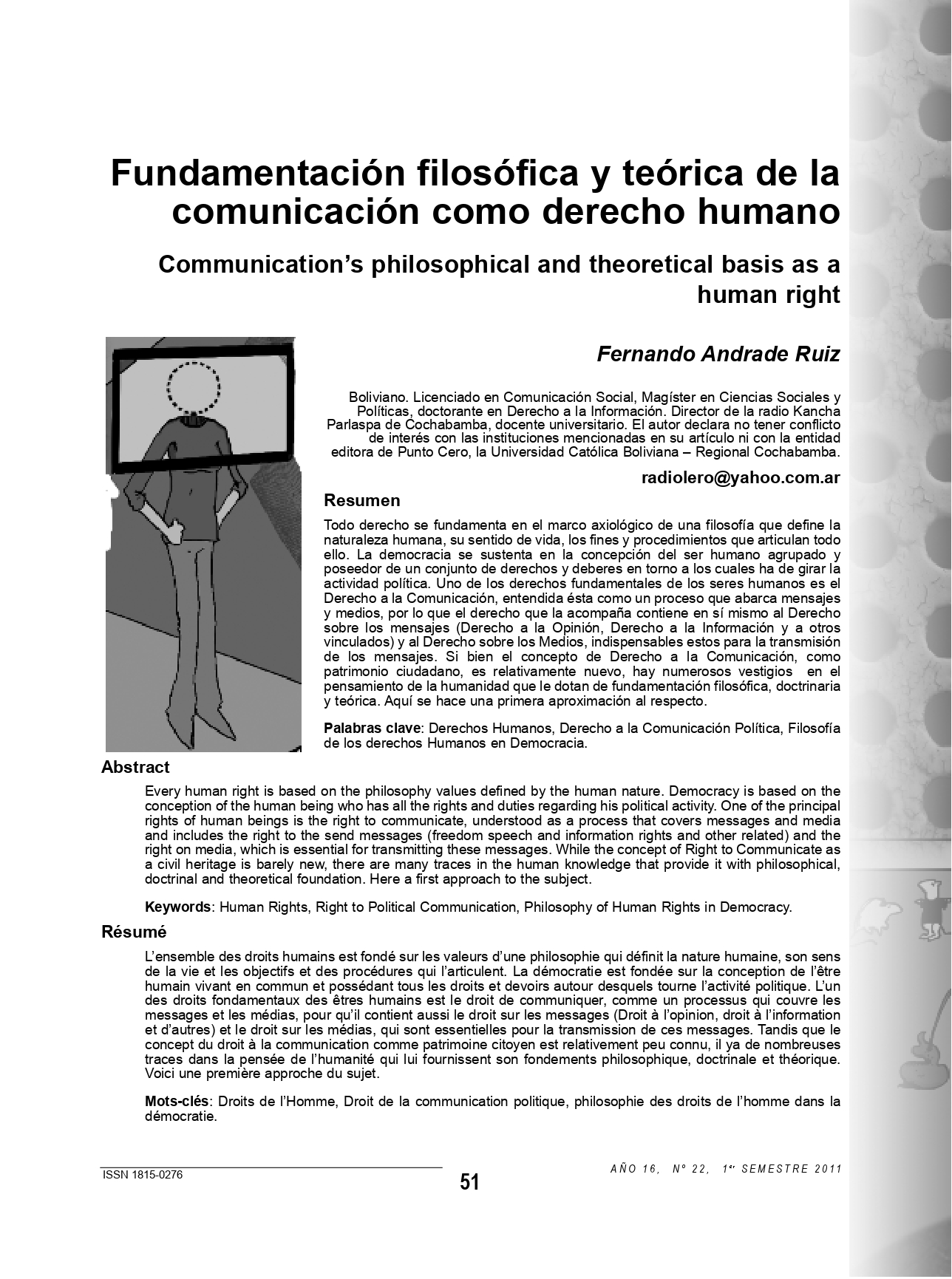 Fundamentación filosófica y teórica de la comunicación como derecho humano