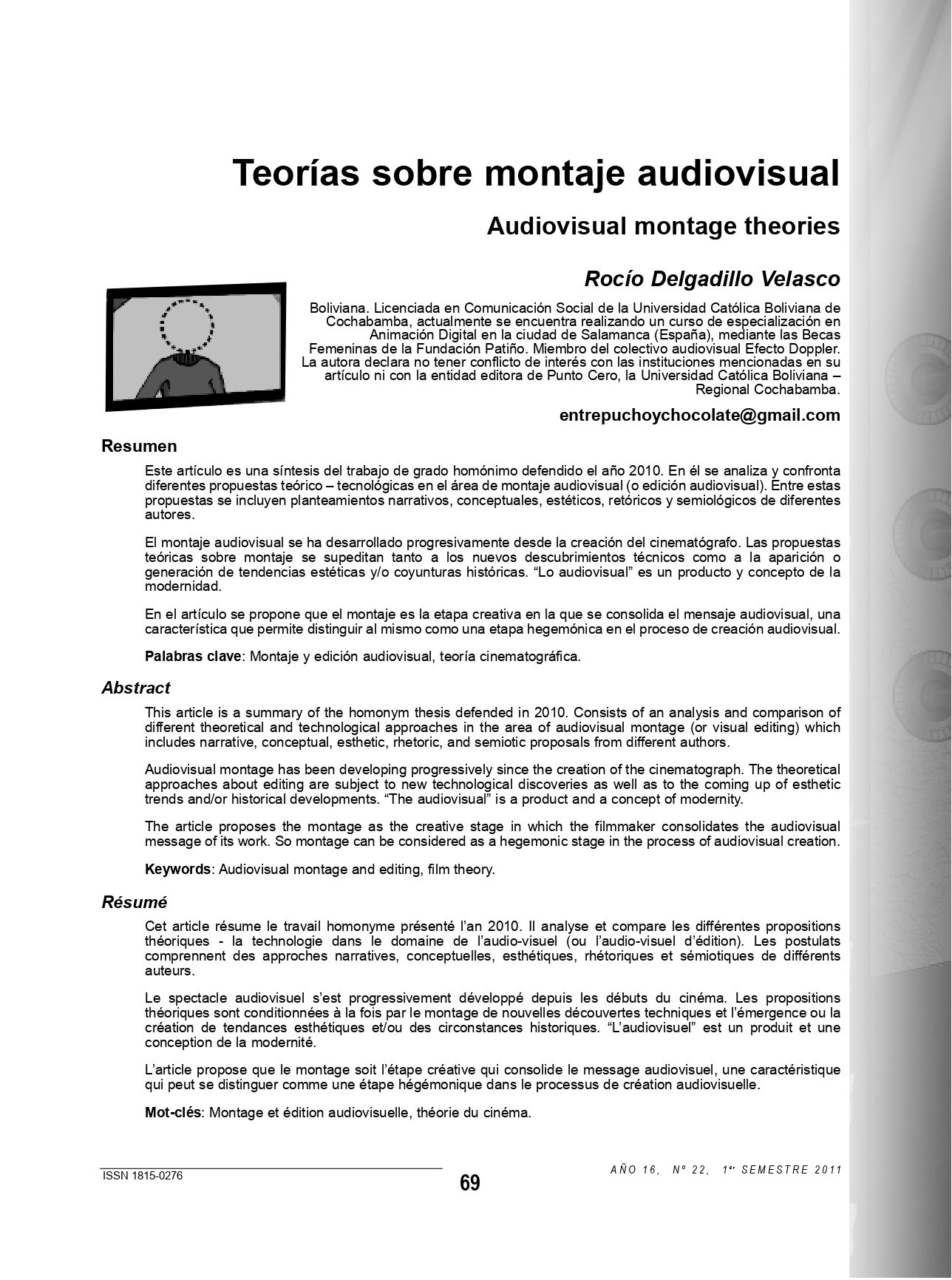 Teorías sobre montaje audiovisual