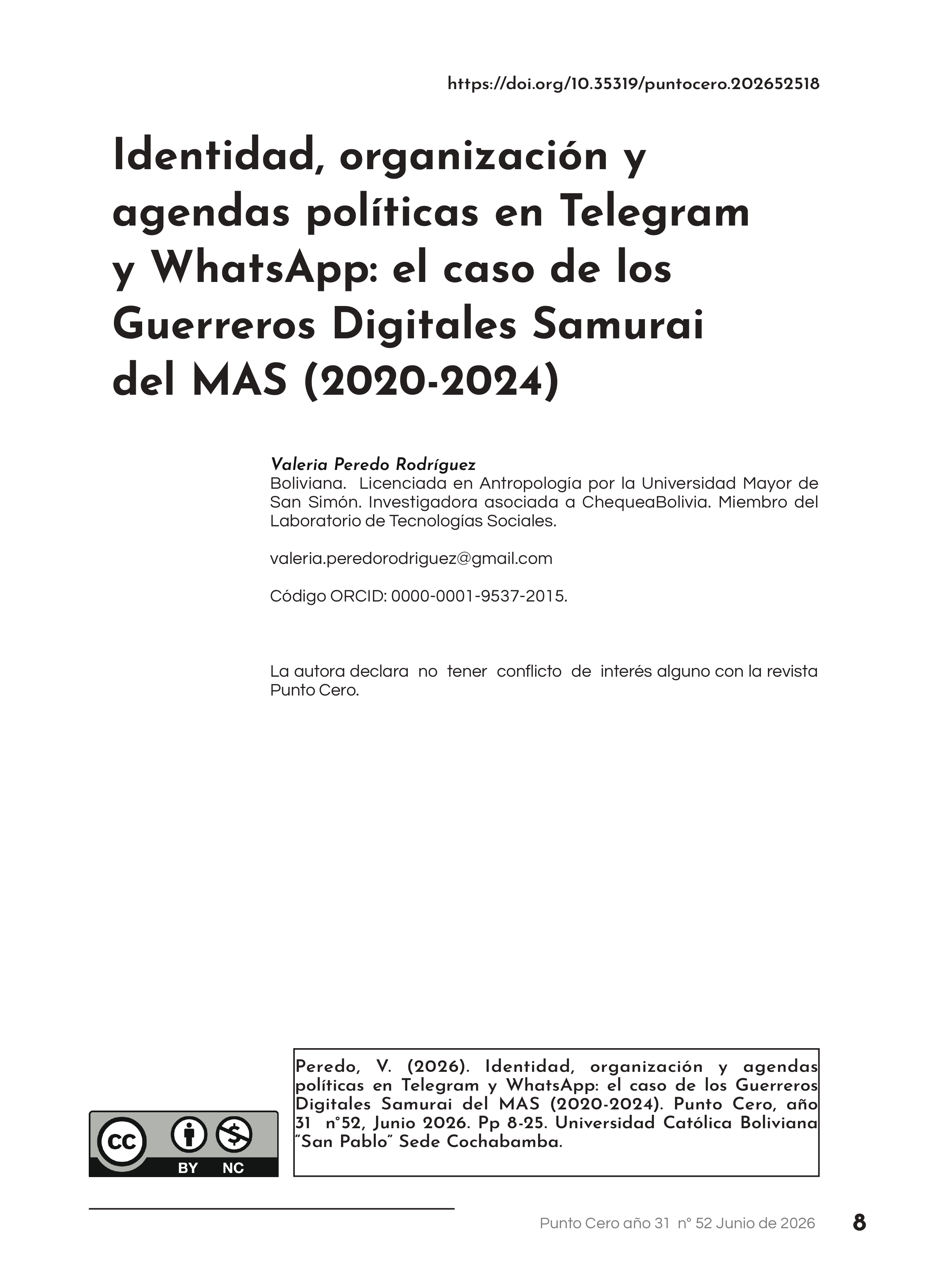 Identidad, organización y agendas políticas